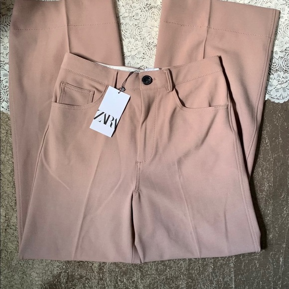 ZARA HIGH- WAISTED STRAIGHT LEG PANTS - Picture 6 of 10